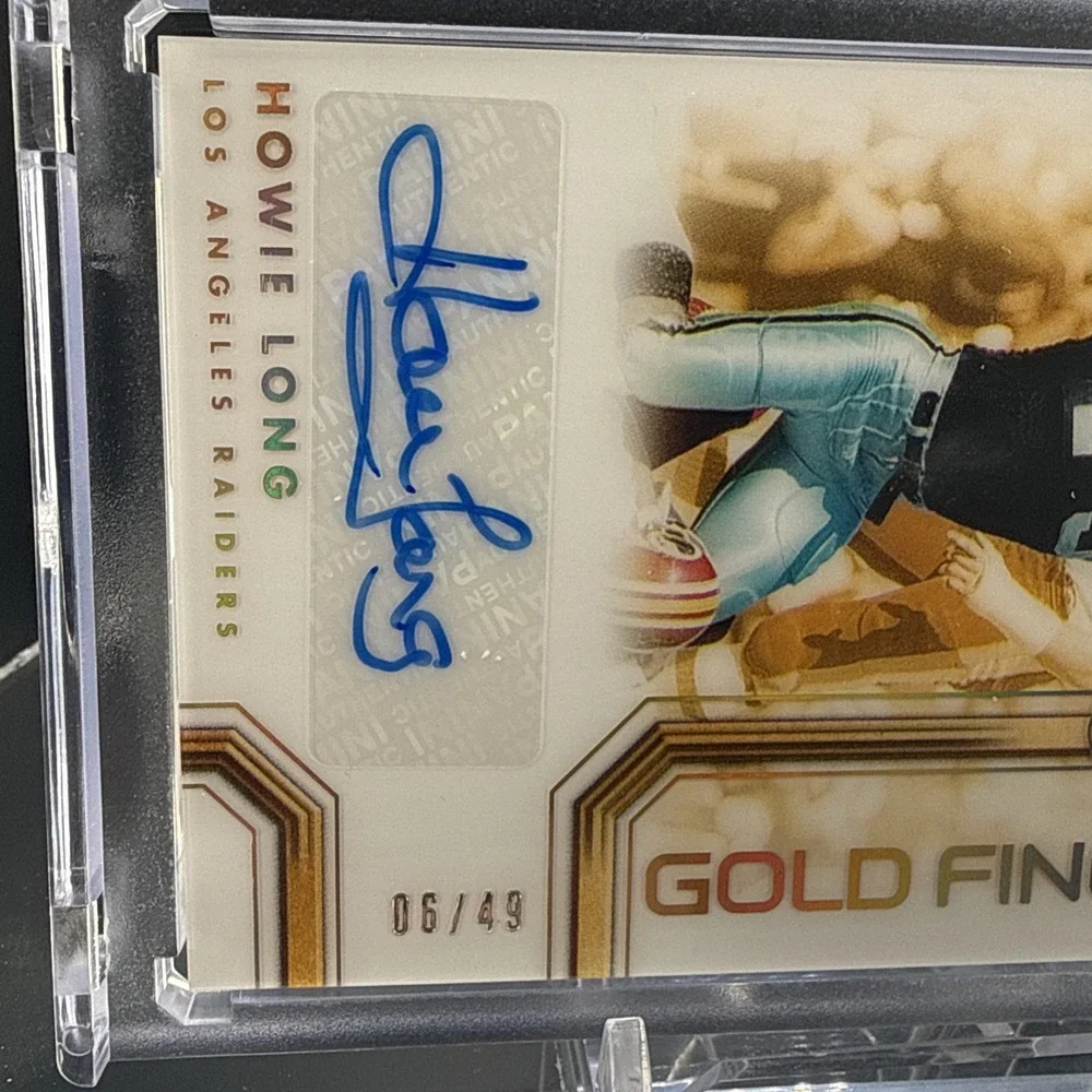 2022 Panini Gold Standard Howie Long Gold Fingers Auto /49 Raiders HOF